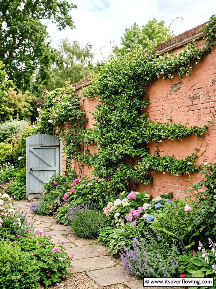 Painted Brick Wall - 25 garden ideas for boho style