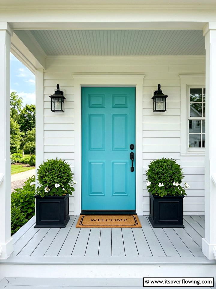 Painted Front Door Color - 25 front porch ideas on a budget