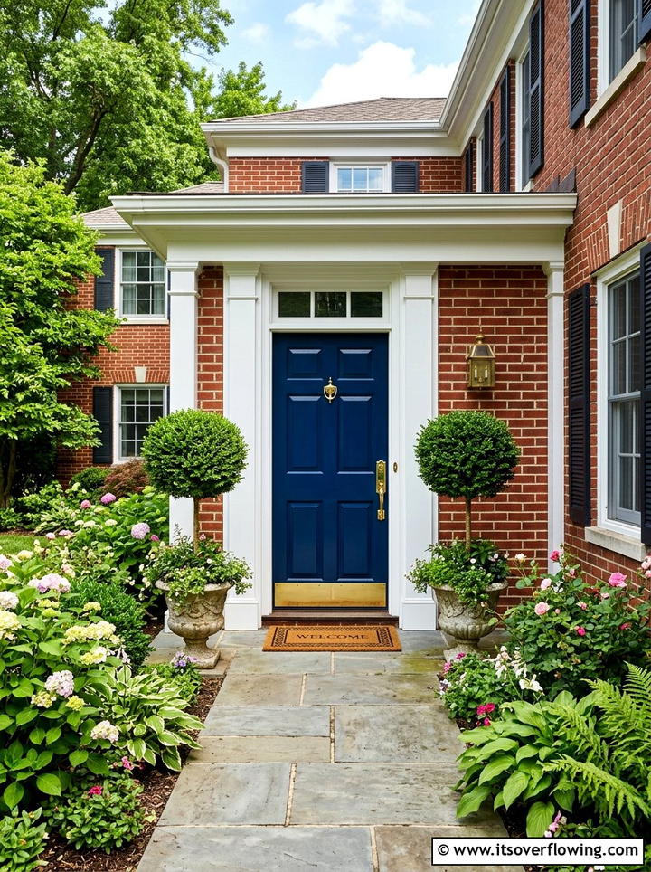 Painted Front Door - 25 cheap garden ideas with curb appeal upgrades