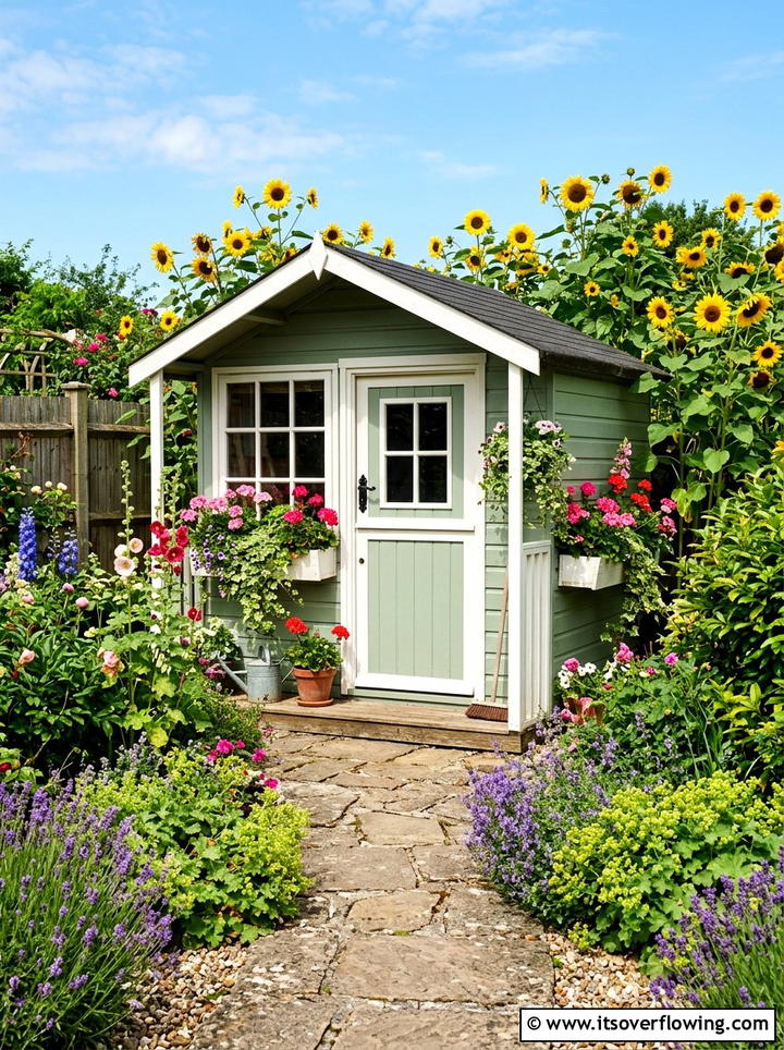 Painted Garden Shed - 25 garden design ideas for cottage gardens