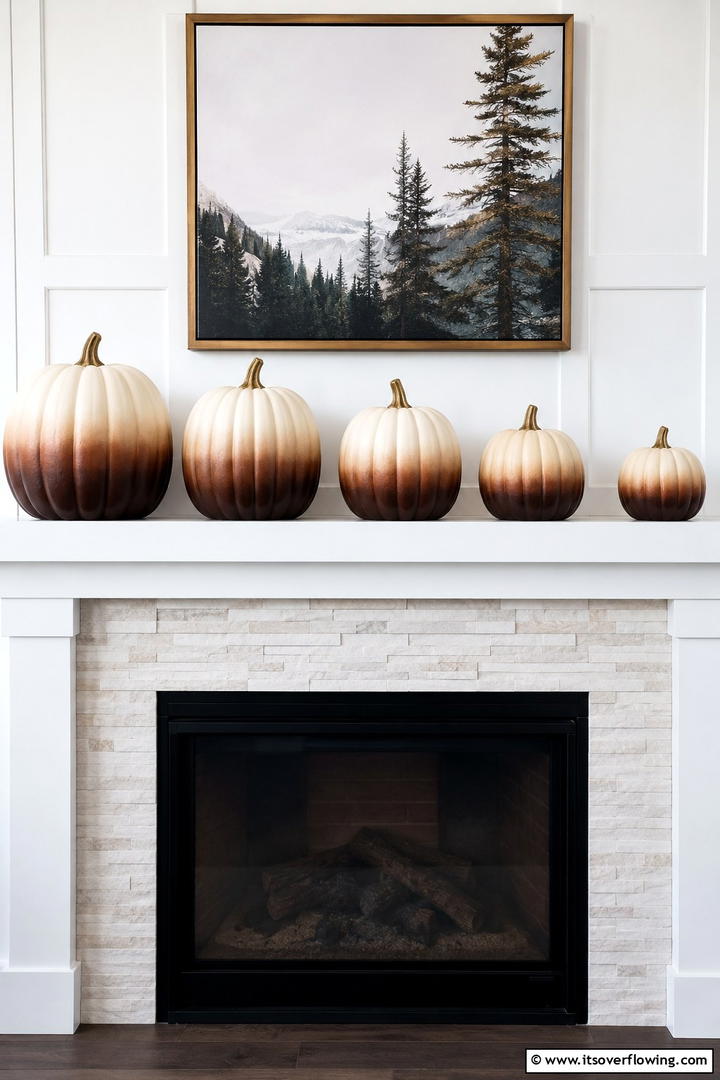 Painted Ombre Pumpkin Collection - 50 Fall Pumpkin Decor Ideas for Cozy Autumn Homes Today