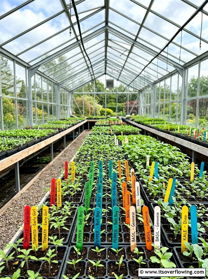 Painted Popsicle Sticks - 25 recycled garden ideas with garden markers
