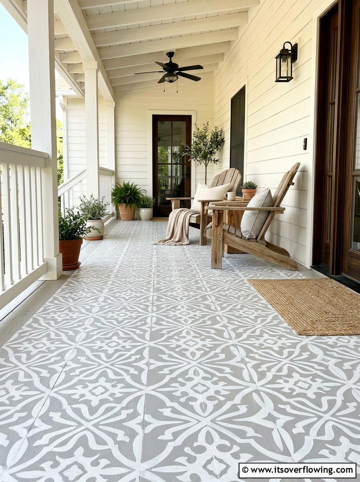 Painted Porch Floor - 25 front porch ideas diy