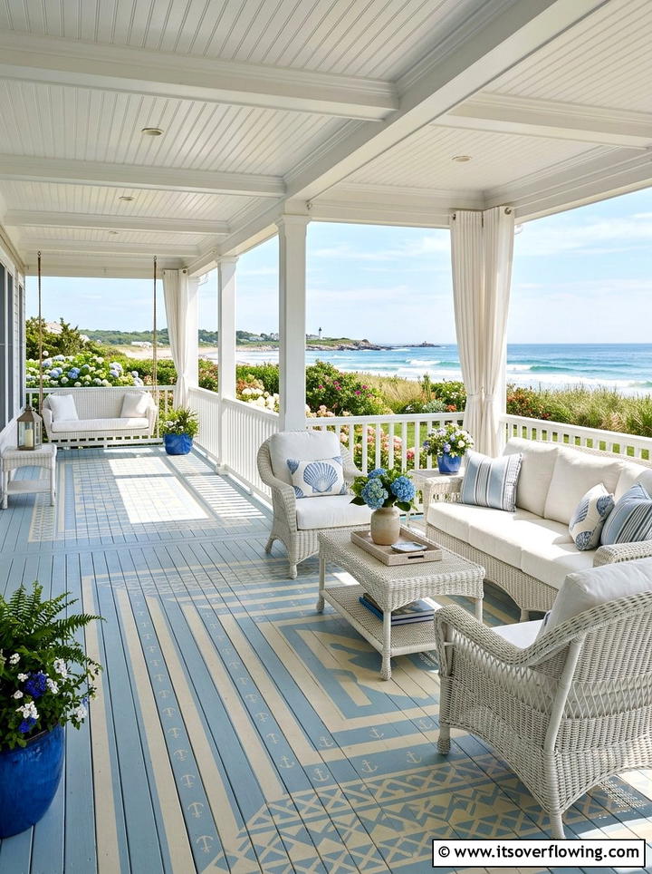 Painted Porch Floor - 25 front porch ideas for deep porch