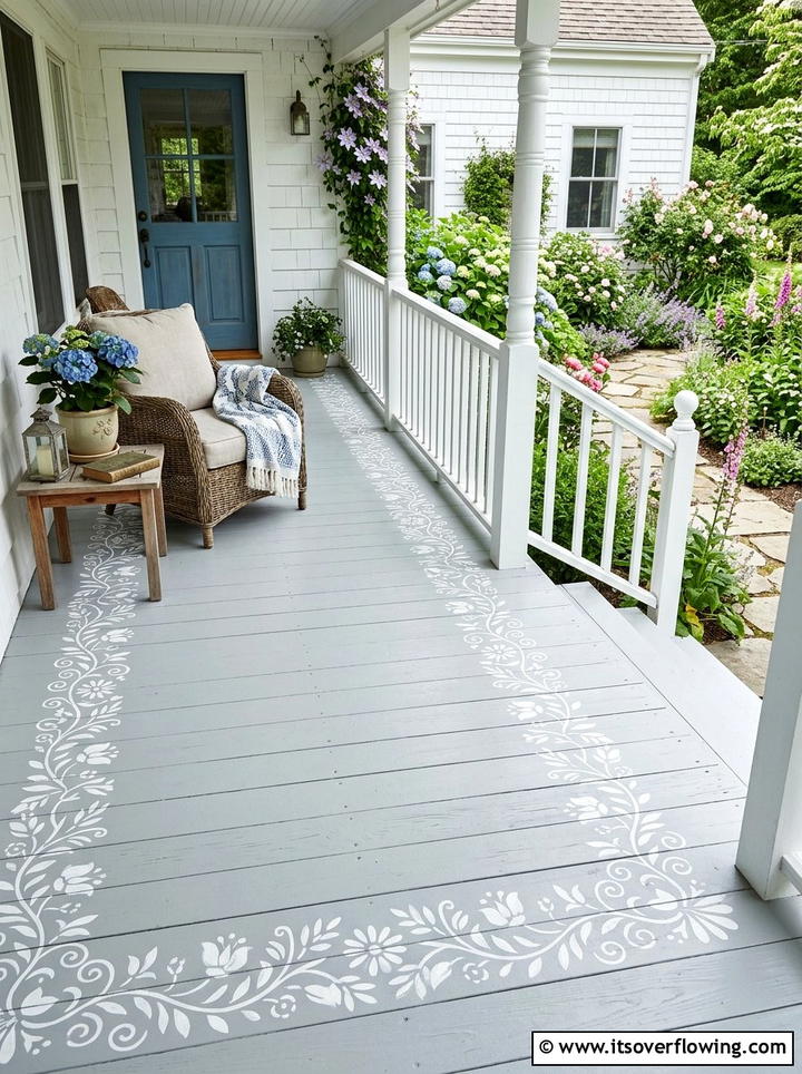 Painted Porch Floor - 25 front porch ideas for north facing porch