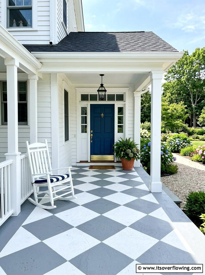 Painted Porch Floor - 25 front porch ideas for narrow entry