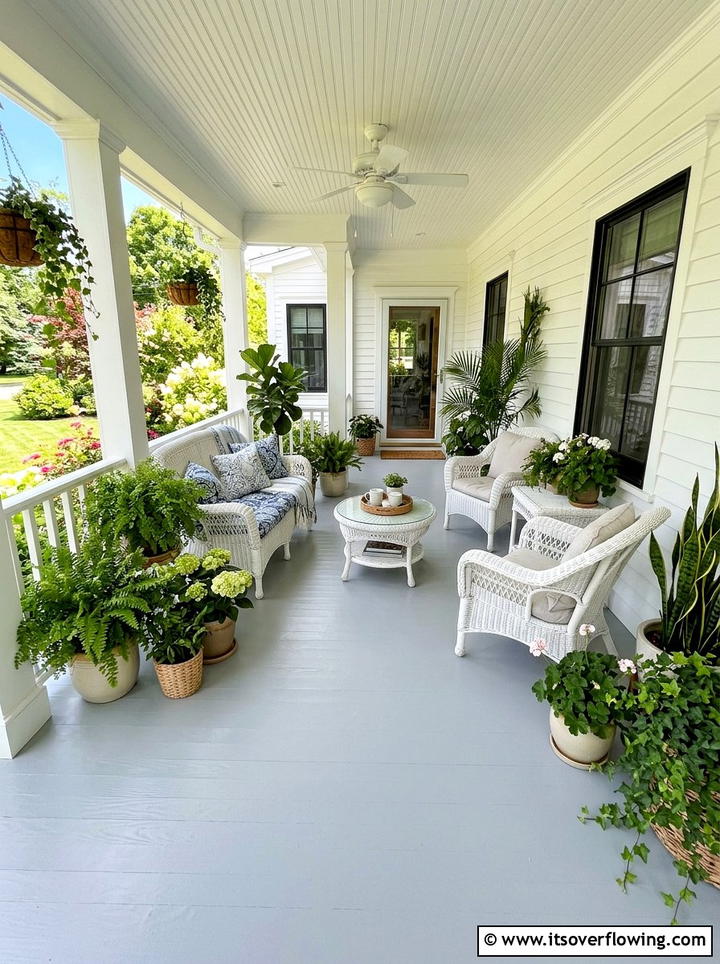 Painted Porch Floor - 25 front porch ideas with boho style