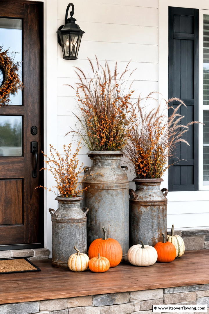 Painted Pumpkin Art Gallery Porch - 50 Fall Porch Decor Ideas for Welcoming Outdoor Spaces