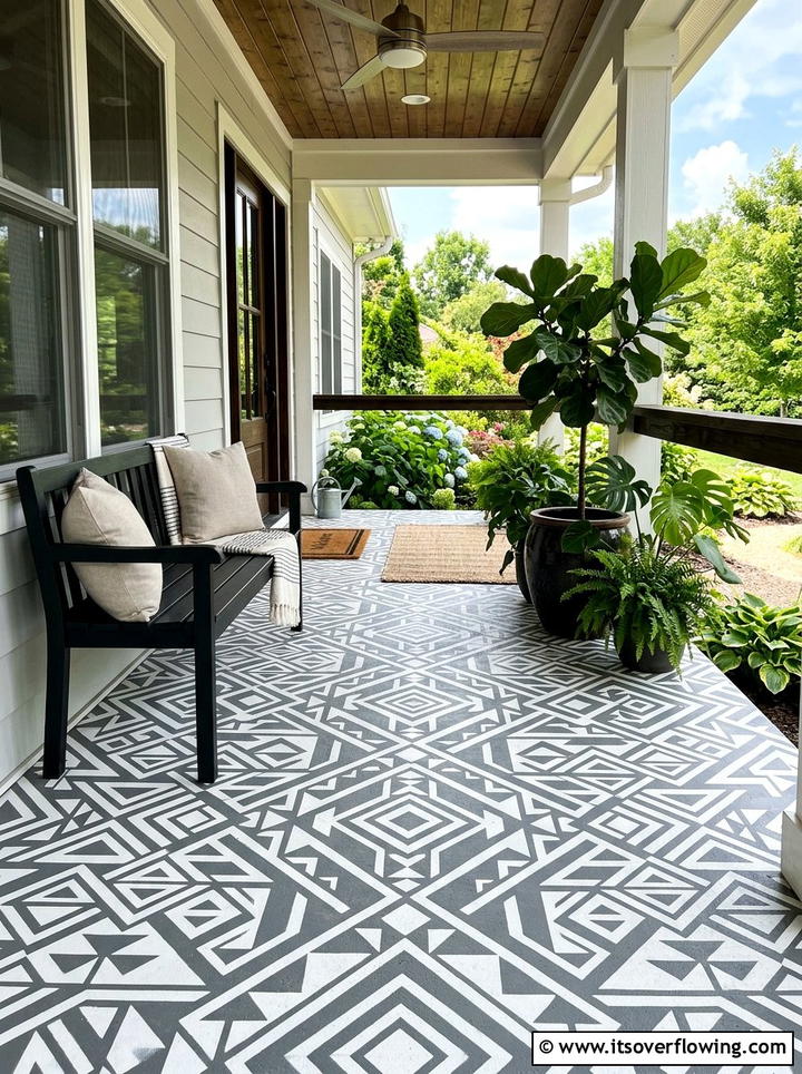 Painted porch floor - 25 front porch decor ideas diy