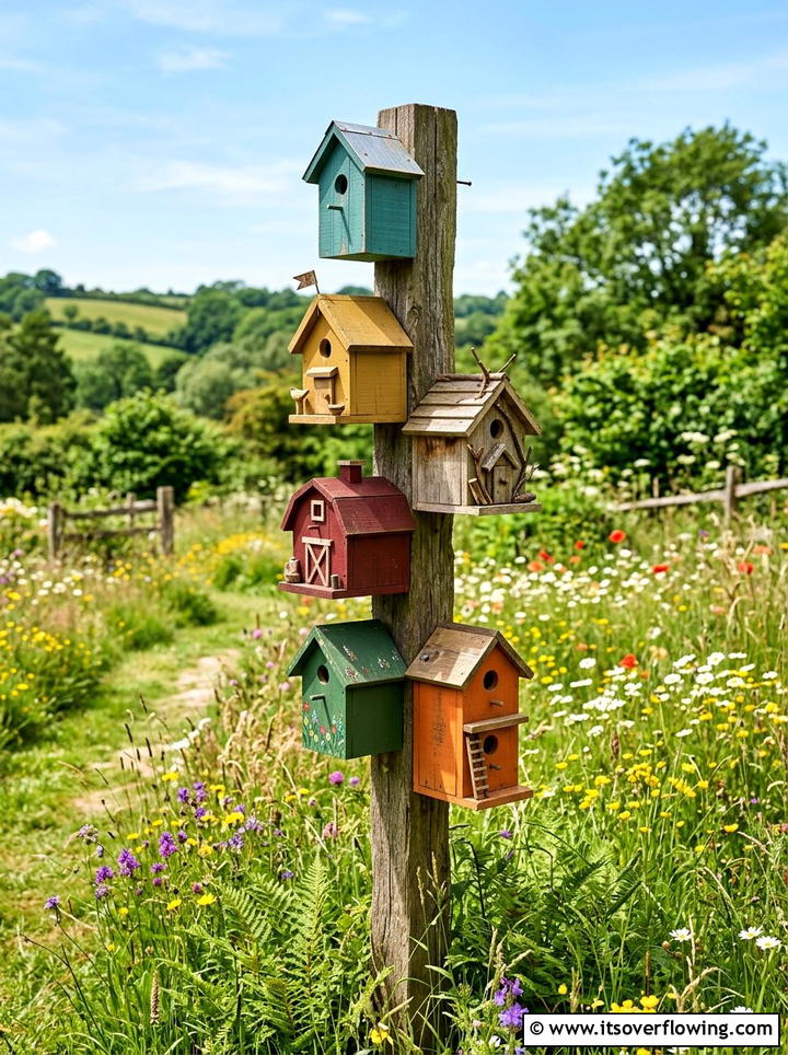 Pallet Bird House - 25 backyard decorating ideas with pallet projects