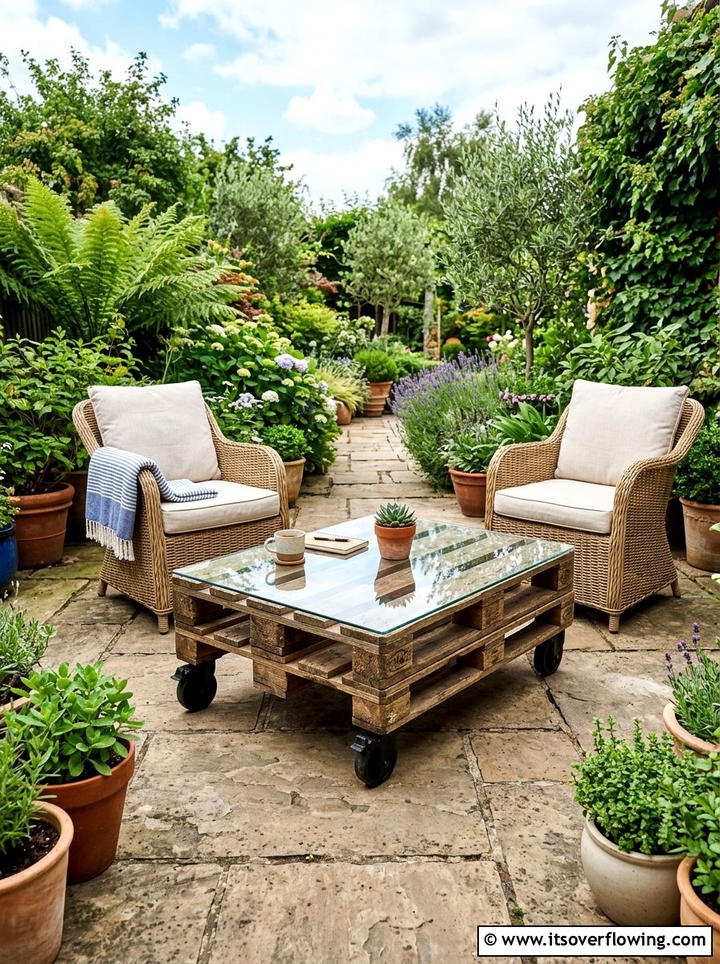Pallet Coffee Table - 25 backyard ideas with pallet furniture