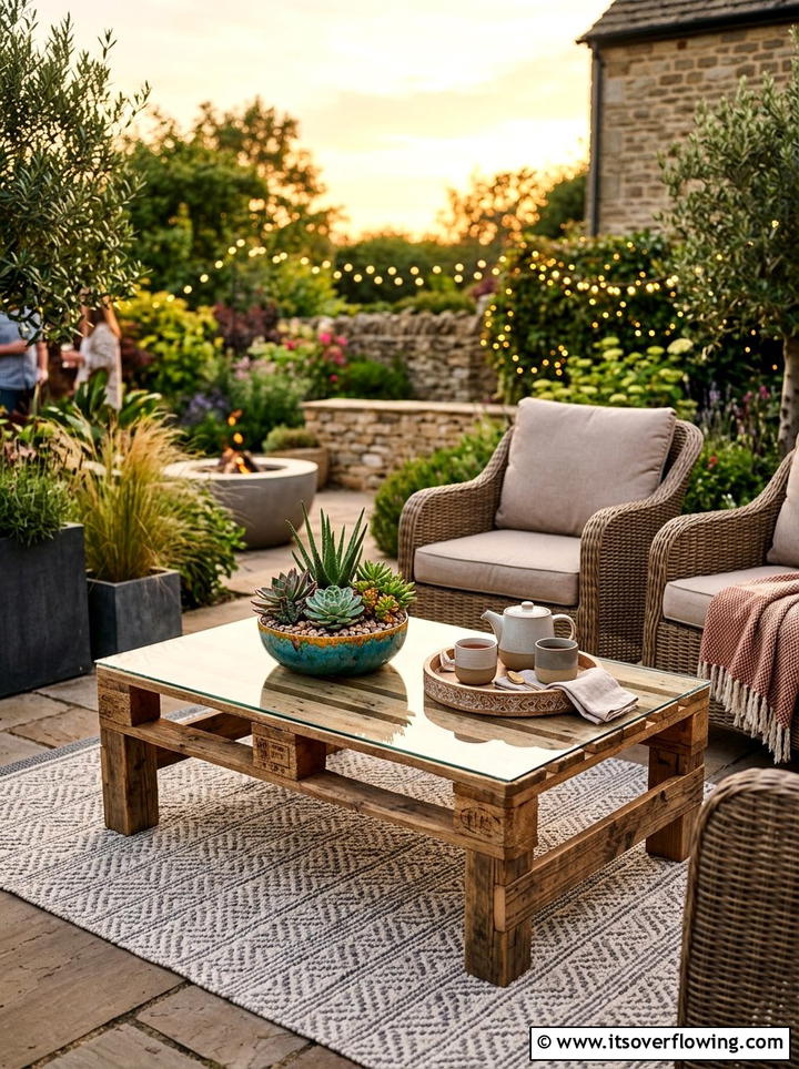 Pallet Coffee Table - 25 cheap garden ideas with pallets