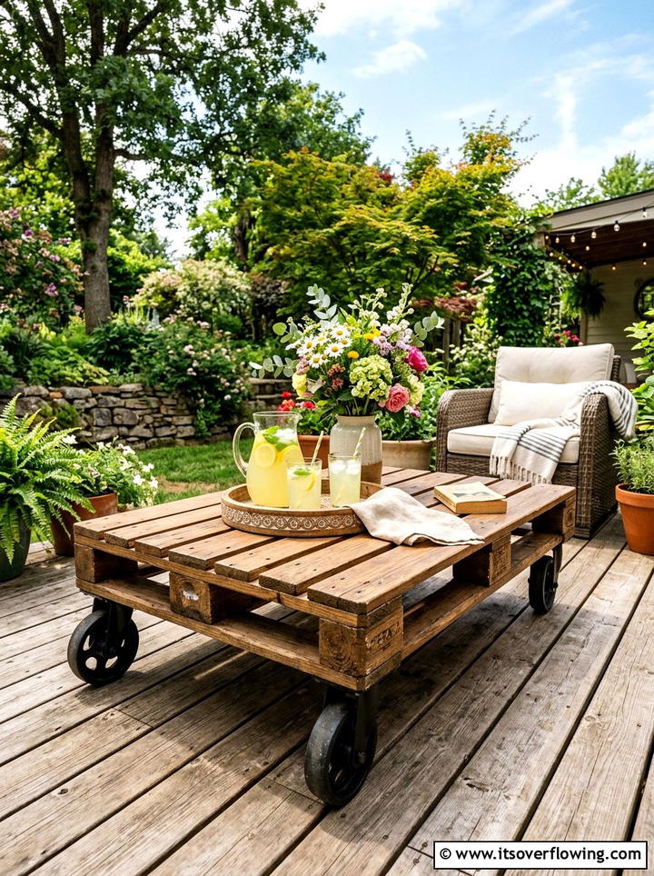 Pallet Coffee Table - 25 backyard decorating ideas with pallet projects