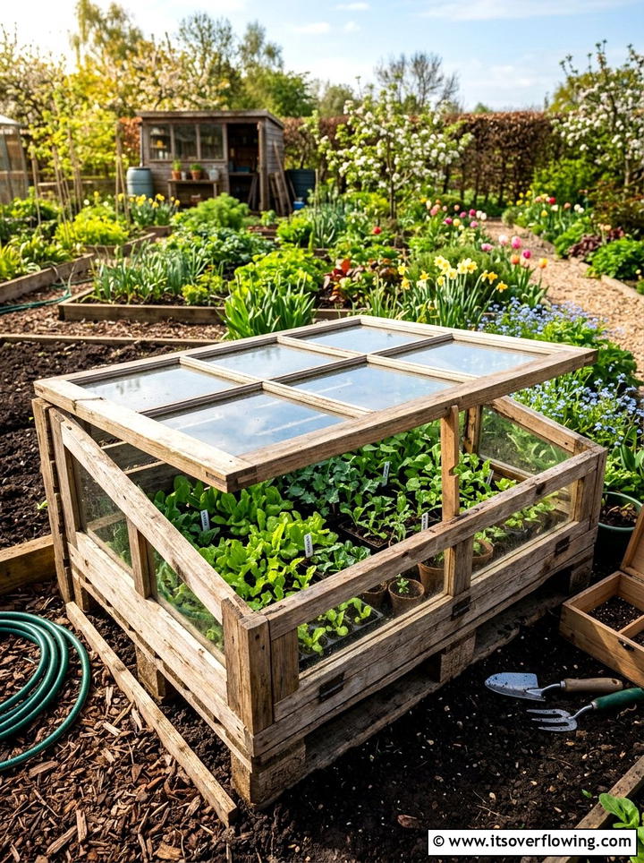 Pallet Cold Frame - 25 garden ideas with pallets