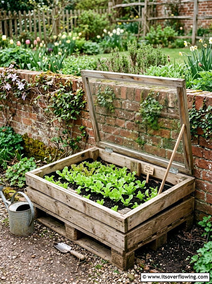 Pallet Cold Frame - 25 cheap garden ideas with pallets