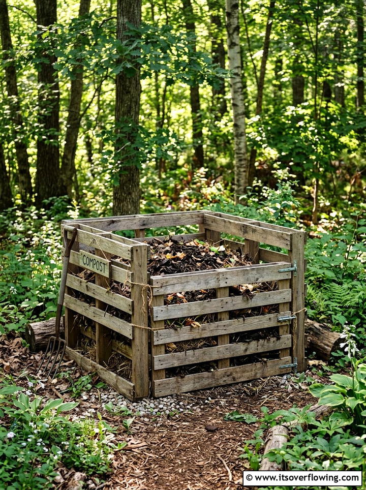Pallet Compost Bin - 25 garden ideas with pallets