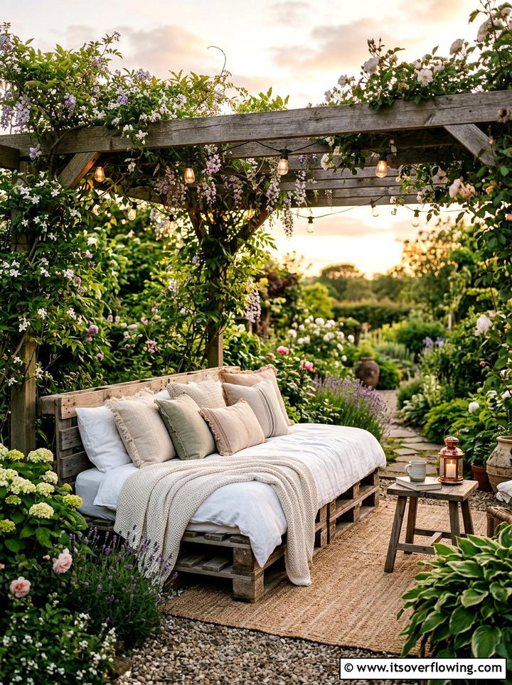Pallet Daybed - 25 backyard ideas with pallet furniture