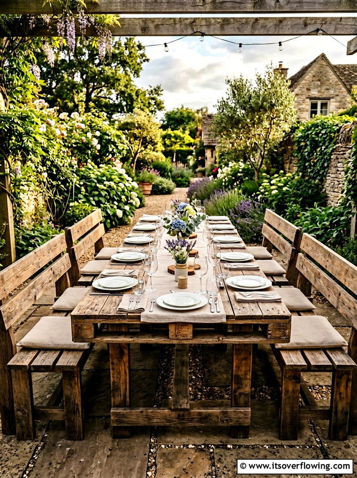Pallet Dining Table - 25 backyard ideas with pallet furniture