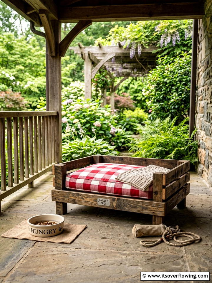 Pallet Dog Bed - 25 backyard ideas with pallet furniture