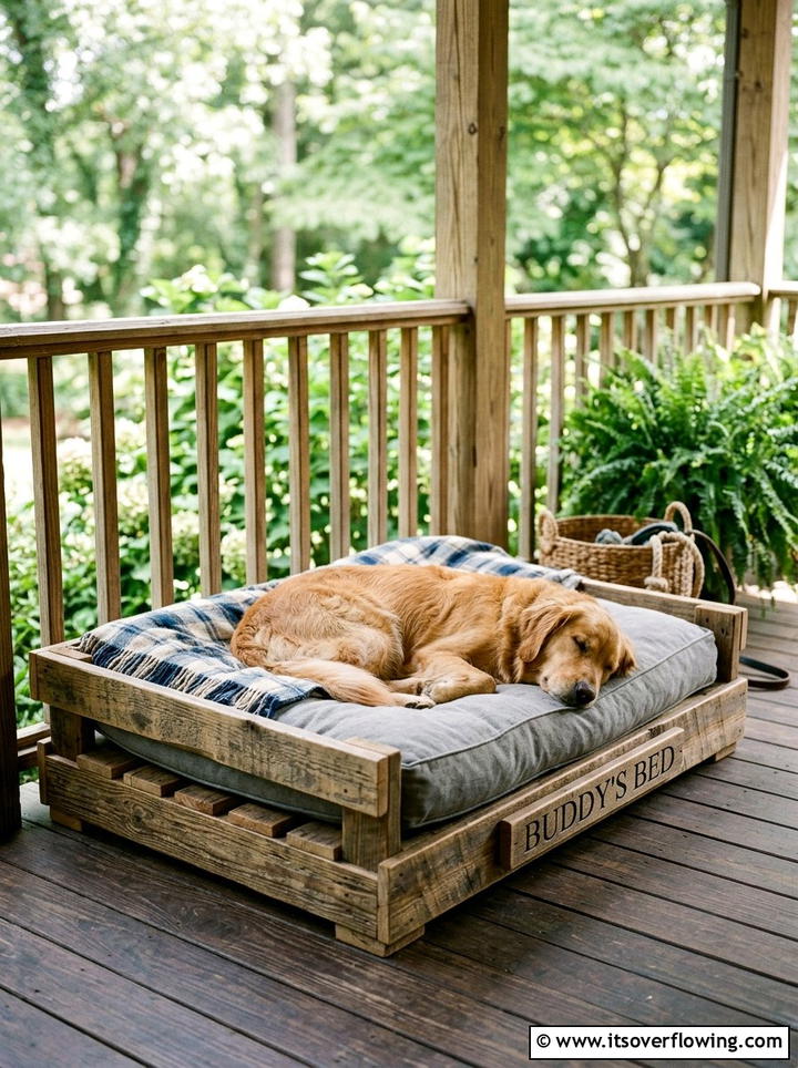 Pallet Dog Bed - 25 backyard decorating ideas with pallet projects