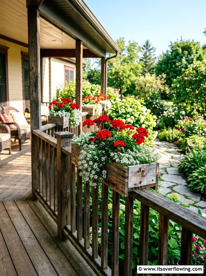 Pallet Flower Box - 25 front porch ideas with pallet decor