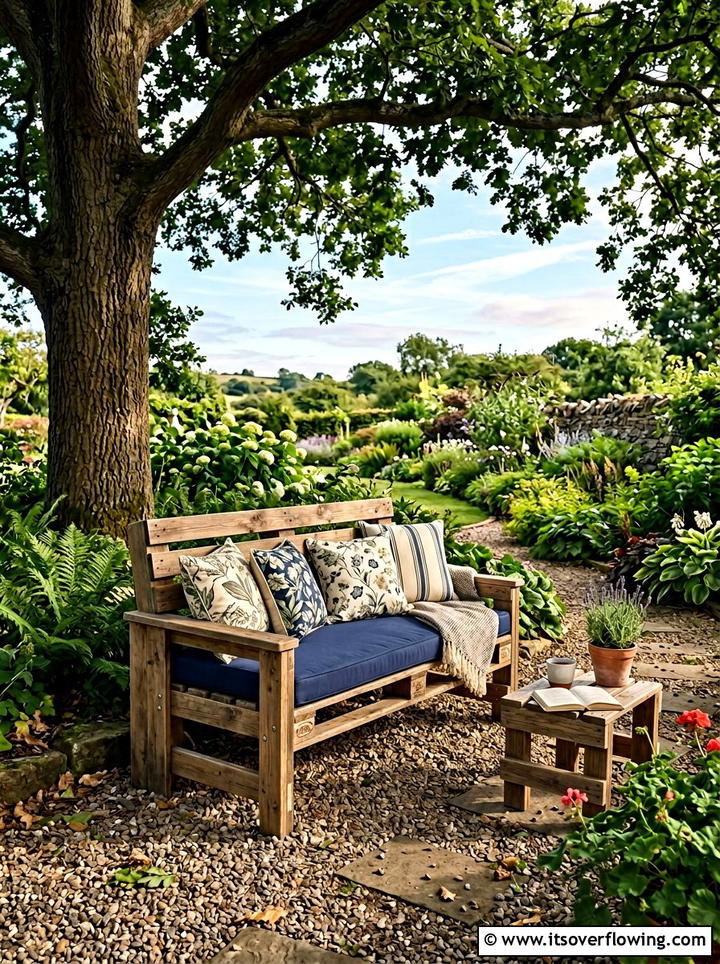 Pallet Garden Bench - 25 upcycled garden ideas with pallets
