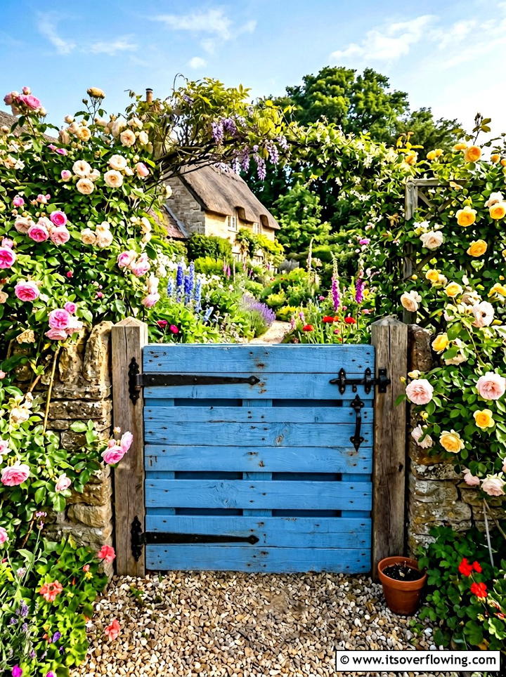 Pallet Garden Gate - 25 upcycled garden ideas with pallets