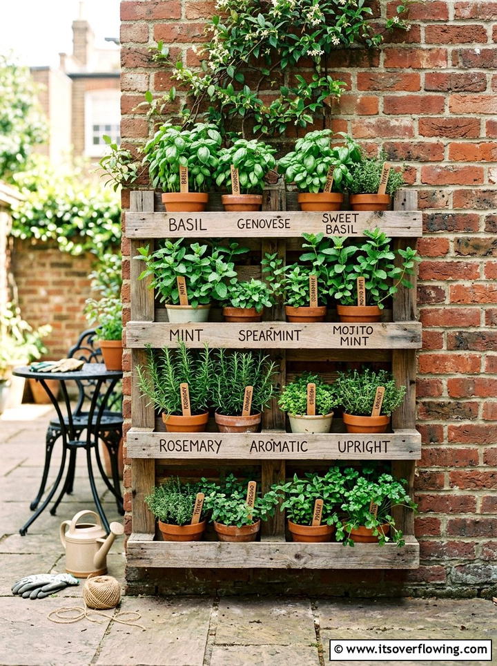 Pallet Herb Garden - 25 cheap garden ideas with pallets