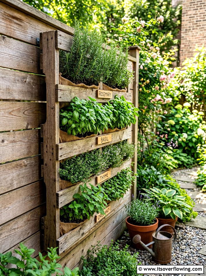 Pallet Herb Garden - 25 reusing old things ideas for front yard
