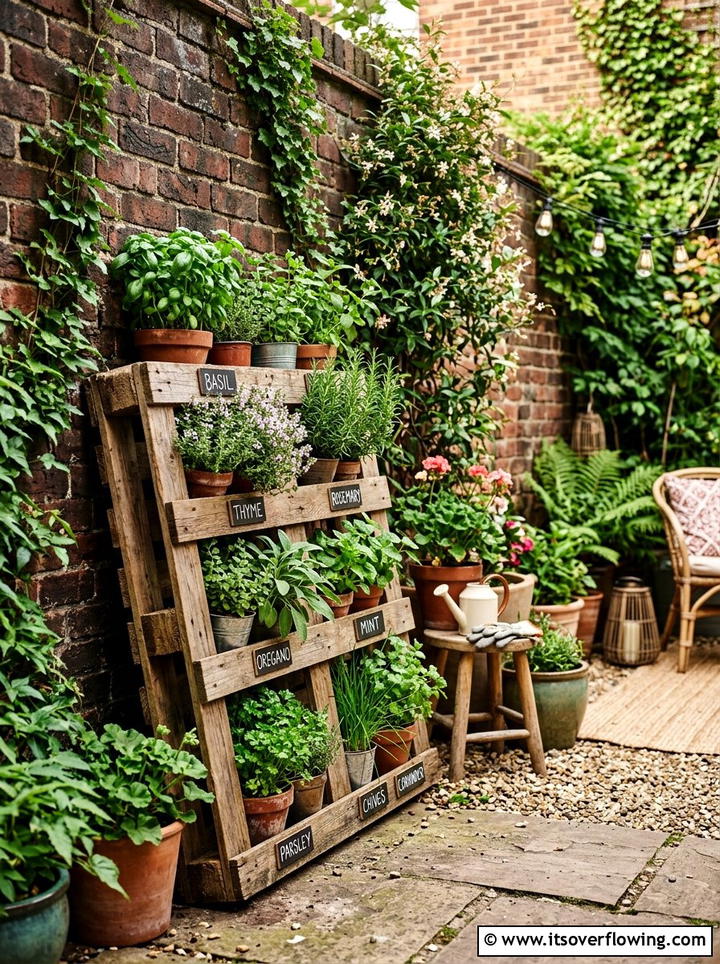 Pallet Herb Planter - 25 garden ideas with herbs