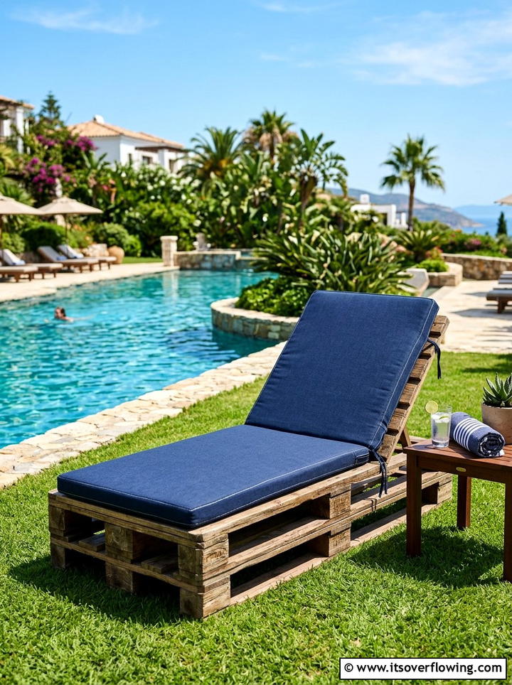 Pallet Lounge Chair - 25 backyard ideas with pallet furniture