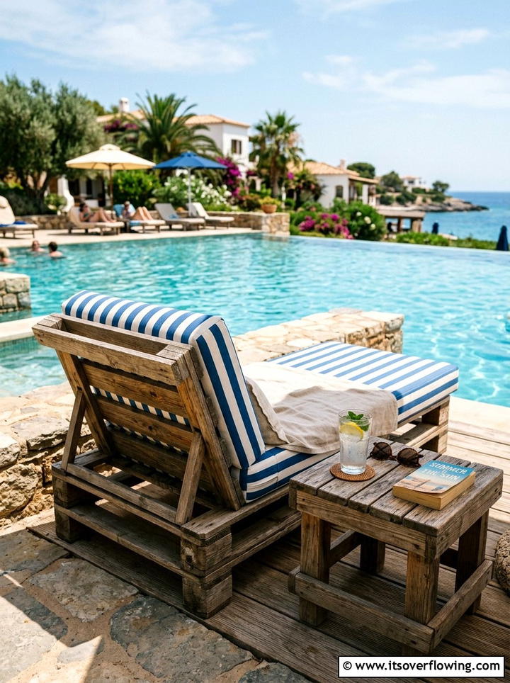Pallet Lounge Chair - 25 cheap garden ideas with pallets