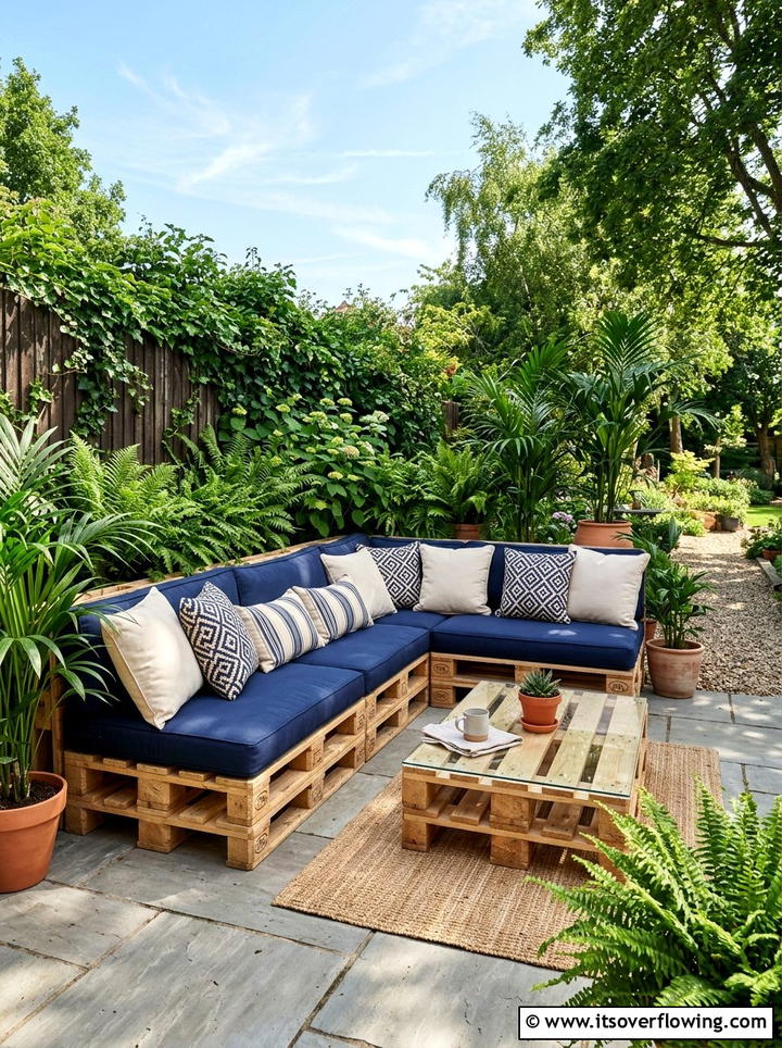 Pallet Outdoor Furniture - 25 backyard ideas with upcycled decor