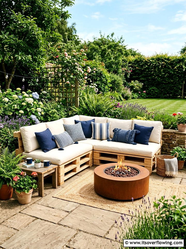 Pallet Outdoor Sofa - 25 cheap garden ideas with pallets