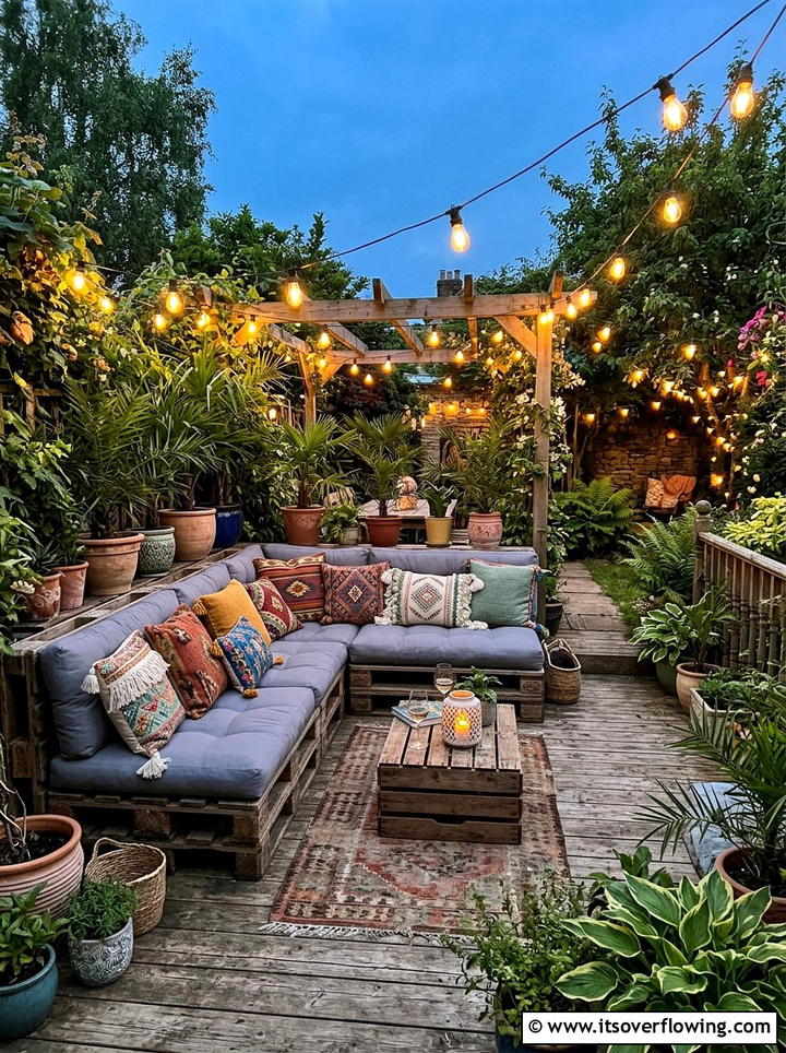 Pallet Outdoor Sofa - 25 garden ideas with pallets