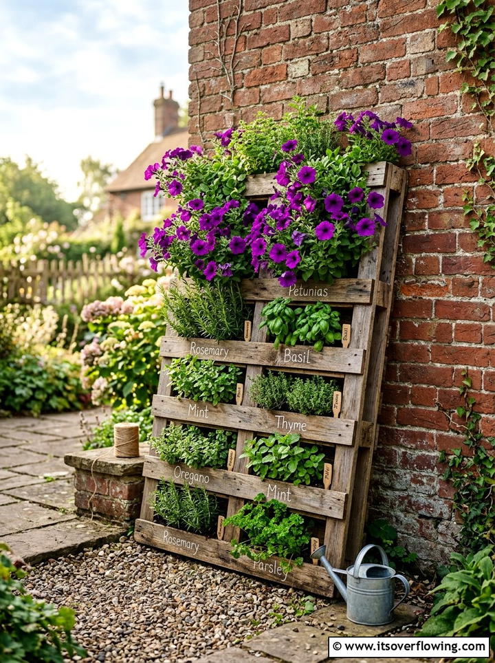 Pallet Planter - 25 upcycled garden ideas with rustic style