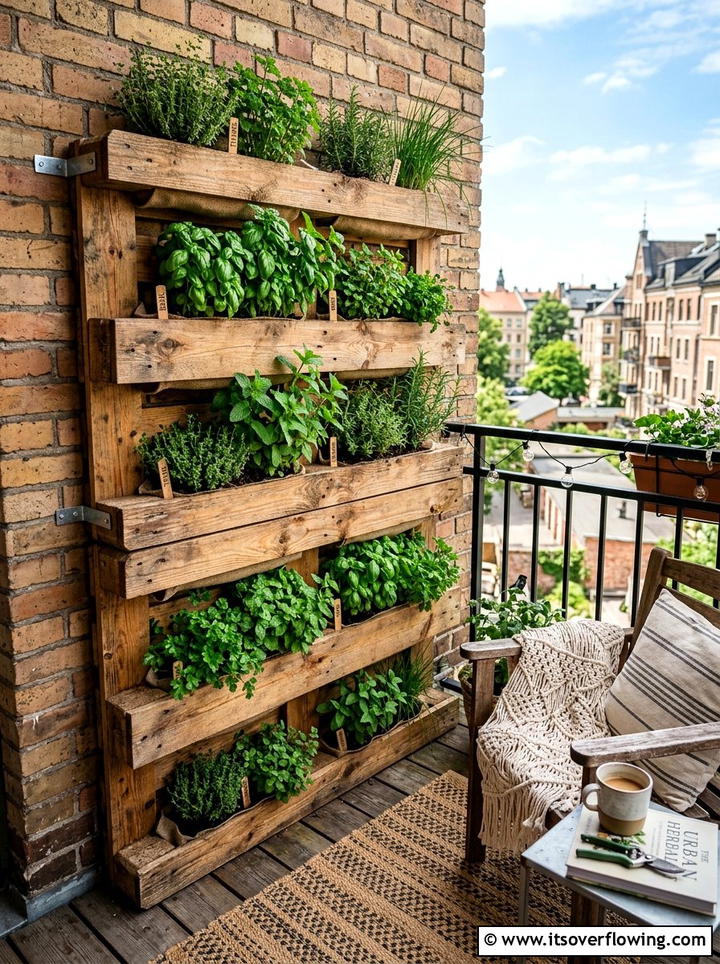 Pallet Planter Wall - 25 garden ideas with sustainable materials