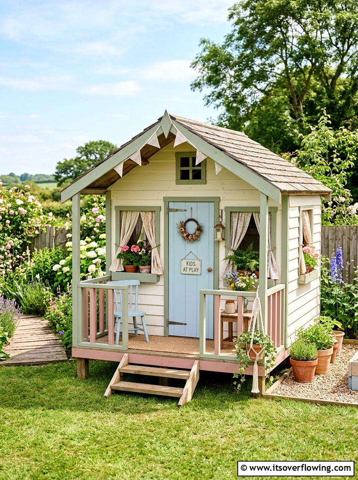 Pallet Playhouse - 25 garden ideas for kids