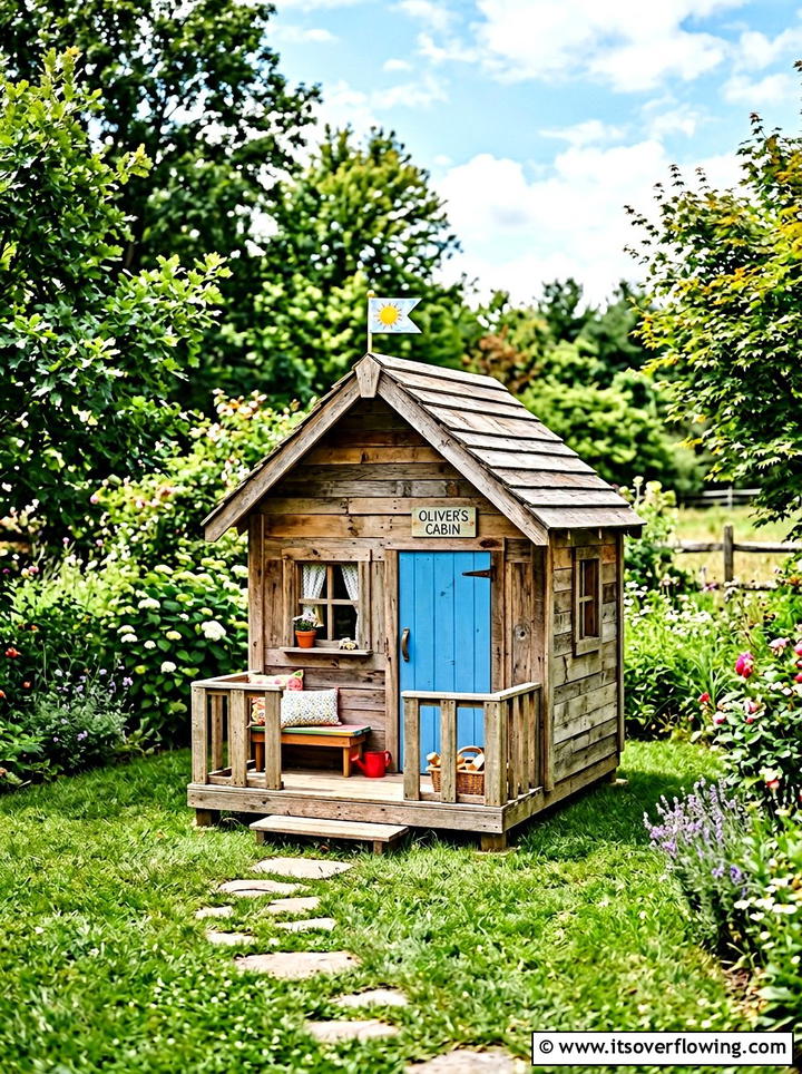 Pallet Playhouse - 25 backyard ideas with pallet furniture