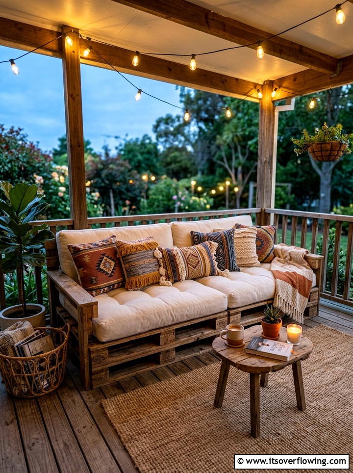 Pallet Porch Sofa - 25 reusing old things ideas for porch