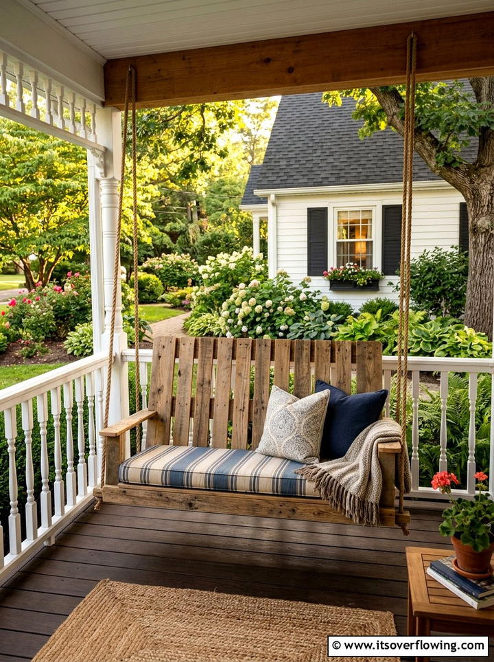 Pallet Porch Swing - 25 backyard ideas with pallet furniture
