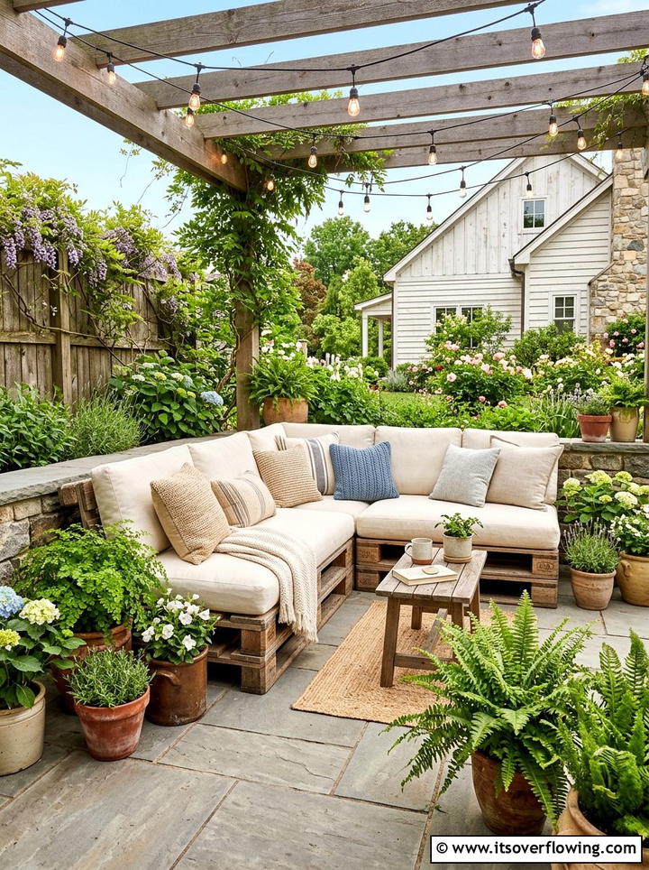 Pallet Sectional Sofa - 25 backyard decorating ideas with pallet projects