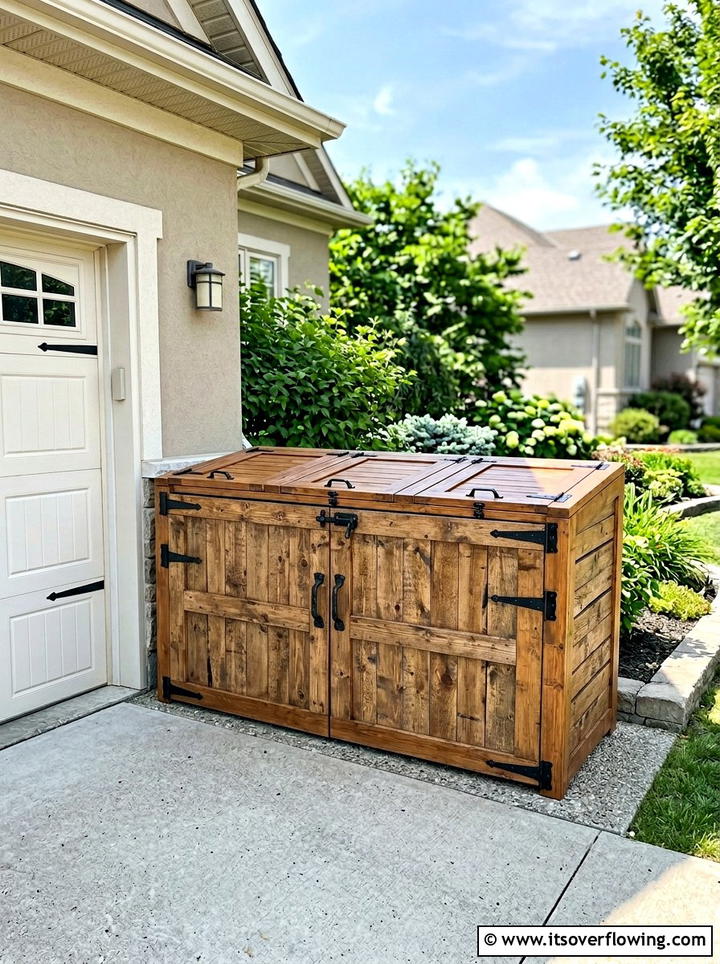 Pallet Trash Can Enclosure - 25 backyard decorating ideas with pallet projects