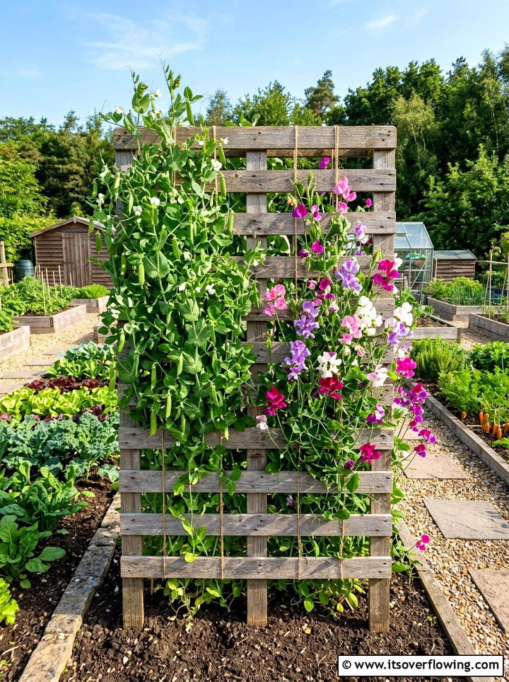 Pallet Trellis - 25 cheap garden ideas with pallets