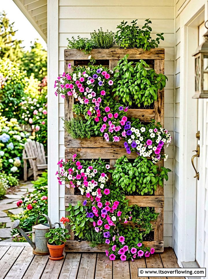 Pallet Vertical Garden - 25 upcycled garden ideas for porches
