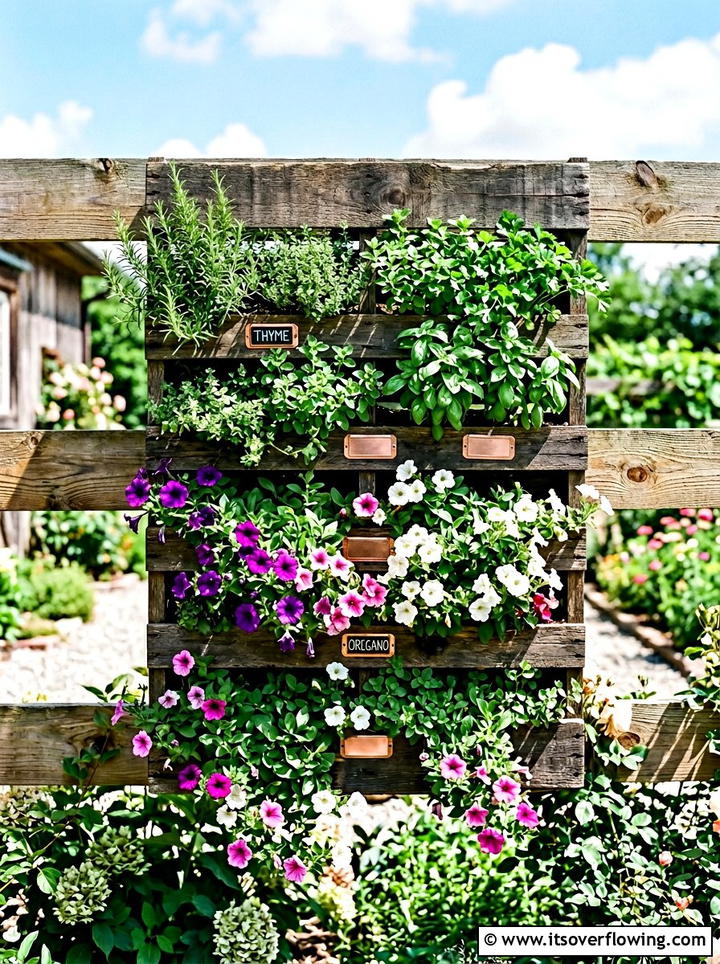 Pallet Vertical Planter - 25 recycled garden ideas
