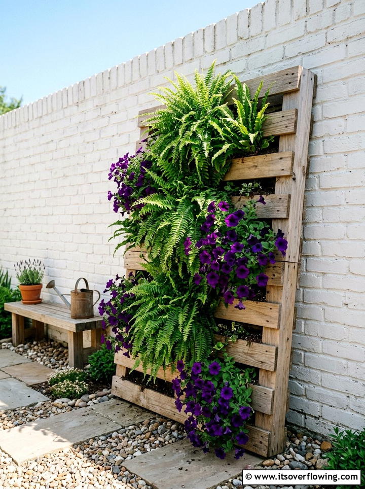 Pallet Vertical Planter - 25 garden ideas with pallets