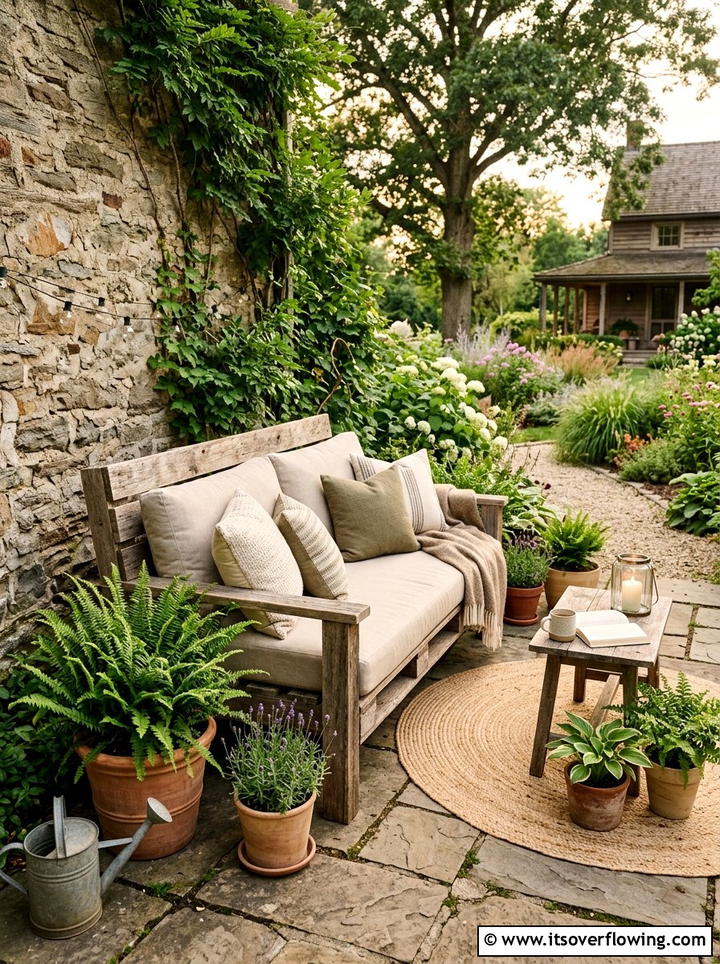 Pallet Wood Bench - 25 garden decor ideas on a budget