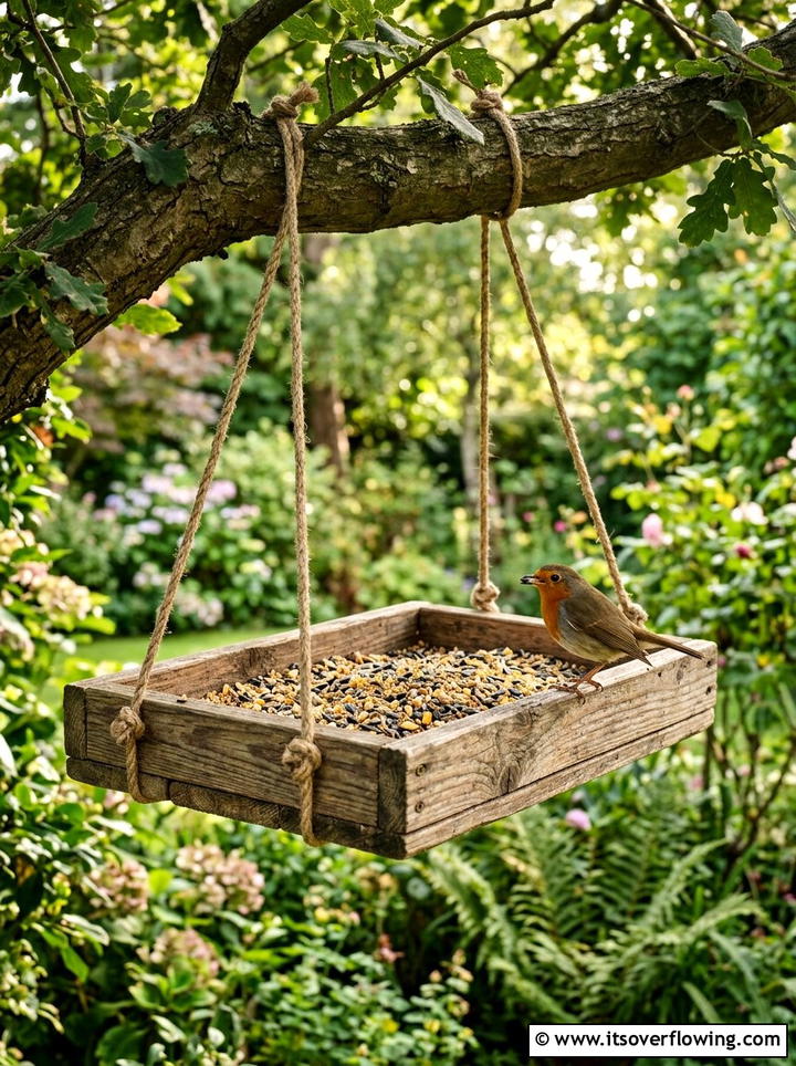 Pallet bird feeder - 25 recycled garden ideas with pallets