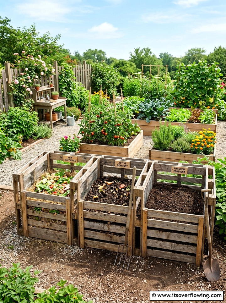 Pallet compost bin - 25 garden decor ideas with reclaimed wood